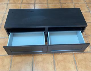 Mueble TV y Estantería Negro Ikea...