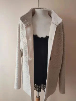 Abrigo beige mujer talla única