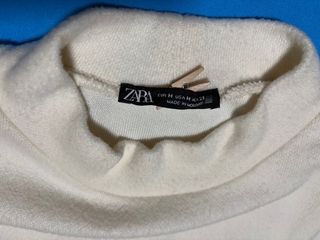 Zara Top Blanco Manga Corta