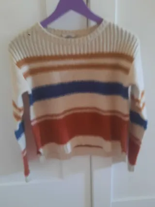 Jersey de rayas beige y multicolor de tifosi