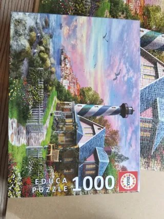Puzzle 1000 piezas Faro y Jardín