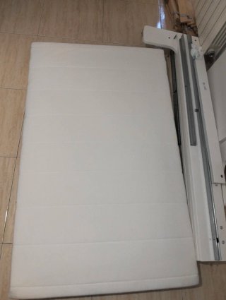 Cama extensible SLÄKT IKEA blanca 80x200 + colchon