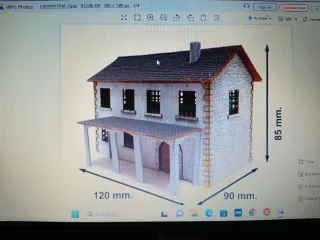 Casa escala H0 carpintería artesanal