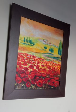 Cuadro óleo amapolas
