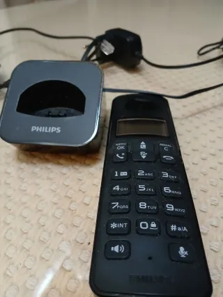 Teléfono Inalámbrico Philips Negro