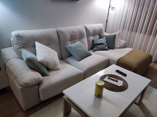 Sofá chaise longue 3 plazas asientos deslizantes