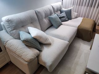 Sofá chaise longue 3 plazas asientos deslizantes