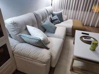 Sofá chaise longue 3 plazas asientos deslizantes