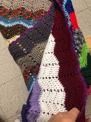 Colcha ganchillo multicolor