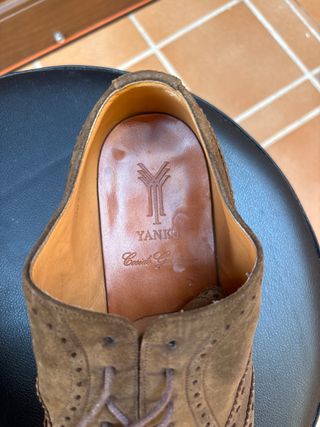 Zapatos Yanko Marrones Brogue Ante