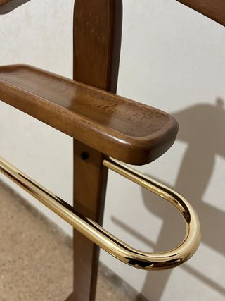 Perchero de pie estilo galan madera oscura