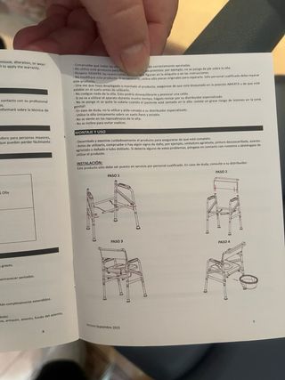 Silla inodoro  plegable. Ortopedia