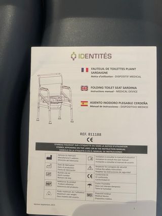 Silla inodoro  plegable. Ortopedia