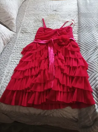 Vestido de fiesta negro y gris