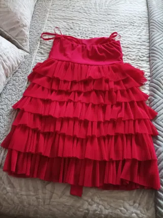 Vestido de fiesta negro y gris