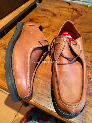 Zapatos de hombre de cuero marrón