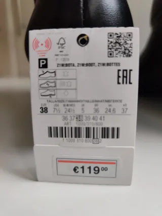 Botas altas Zara Talla 38