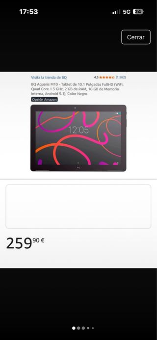 BQ Aquaris M10 Tablet Negra