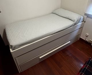 Cama Nido BricoCentro Madera Blanca/Beige