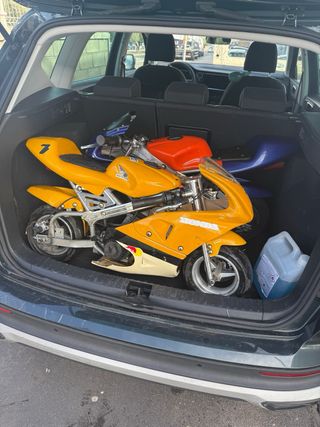 Mini Moto Honda Naranja/Blanca