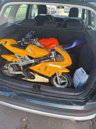 Mini Moto Honda Naranja/Blanca