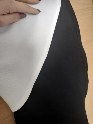 Top Peplum Preto e Branco