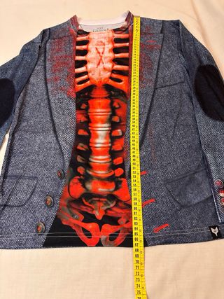 Camiseta Disfraz Hombre  Esqueleto T. S Nuevo