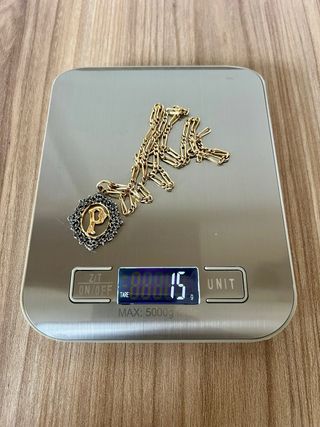 CADENA CHAPADA EN ORO CON COLGANTE