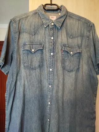 Camisa Levis Denim Manga Corta Talla L