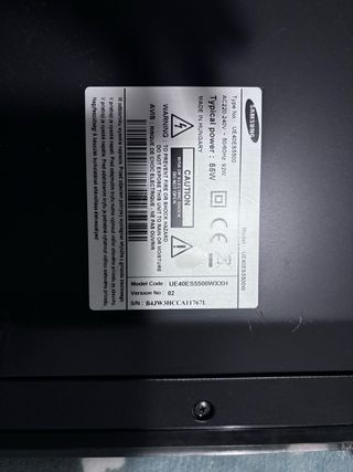 Televisor Samsung UE40 Negro