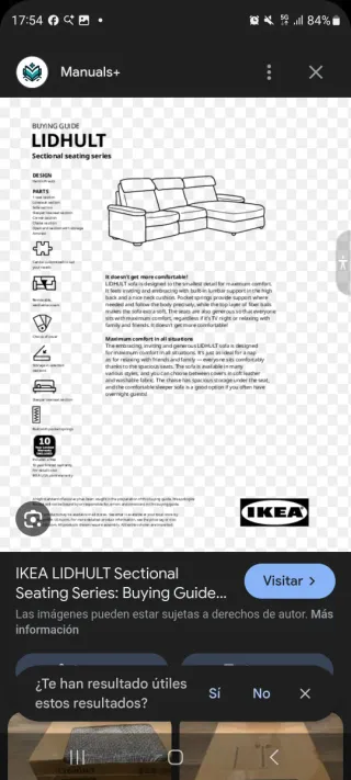 Funda cheslong Lidhult Ikea Beige