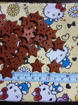 Bottoni legno a forma di stella