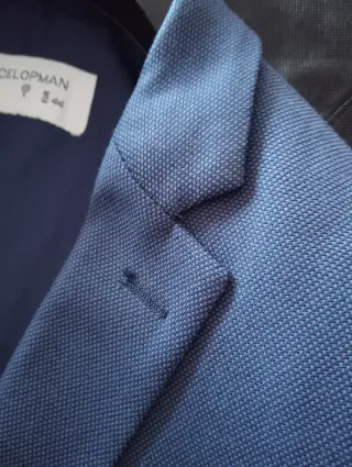 Traje chaqueta y pantalón de hombre, azul.Talla S.