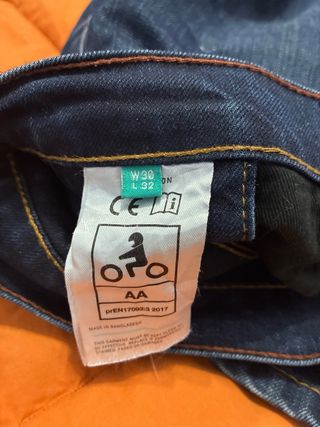 Pantalón vaquero moto Oxford con protecciones