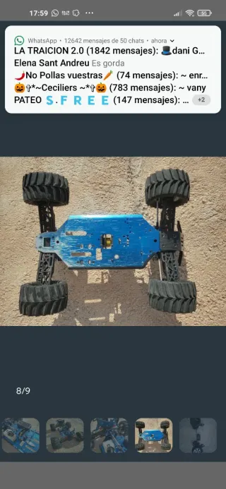 Chasis Nitro 1/6 con cubierta