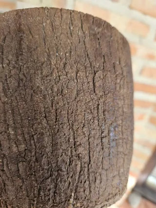 Maceta artesanal cerámica marrón