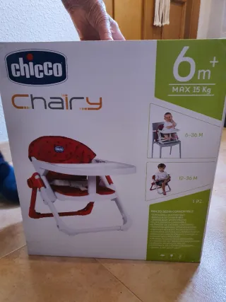 Trona de viaje plegable roja