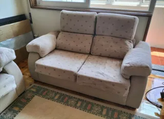 2 Sofás de Tecido Bege Usados