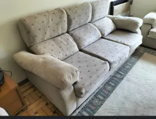 2 Sofás de Tecido Bege Usados