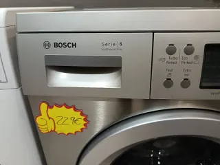 LAVADORA BOSCH 8KG A+++ INOX