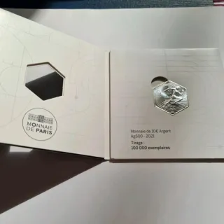 10 EURO PLATA OLIMPIADAS PARIS 2024 Hexagonal