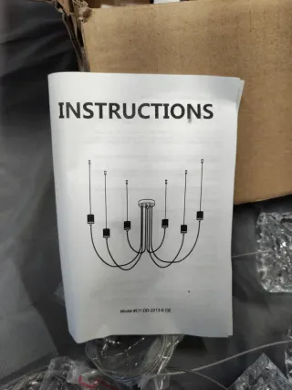 Lámpara Araña LED 6 luces cristal