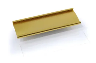 20 Placas Nombre Metálica Dorada