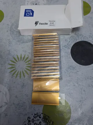 20 Placas Nombre Metálica Dorada