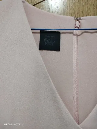 Vestido fiesta rosa lazo