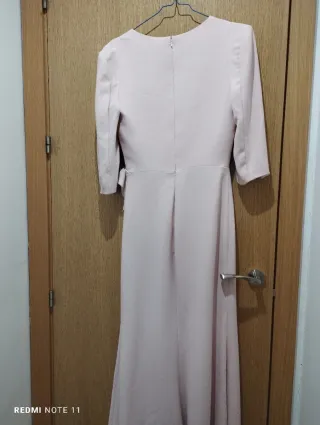 Vestido fiesta rosa lazo