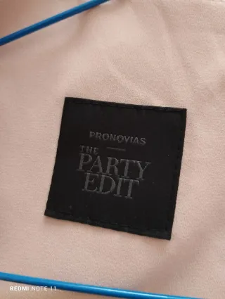 Vestido fiesta rosa lazo