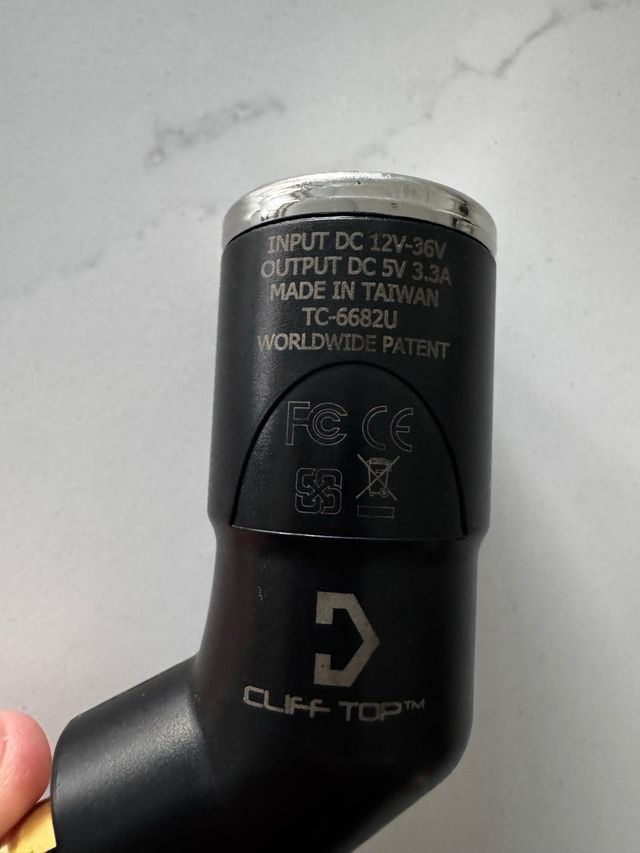 Adaptador mechero moto BMW USB x2