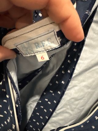 Traje de flamenca niña azul con lunares