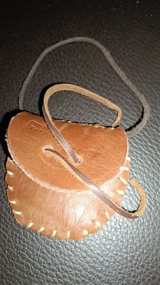 Pingente Labradorite em Bolsa Couro